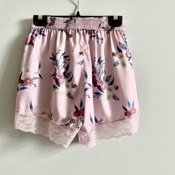 Simons Pink Floral and Striped Pajama Shorts - Picture 2 of 7